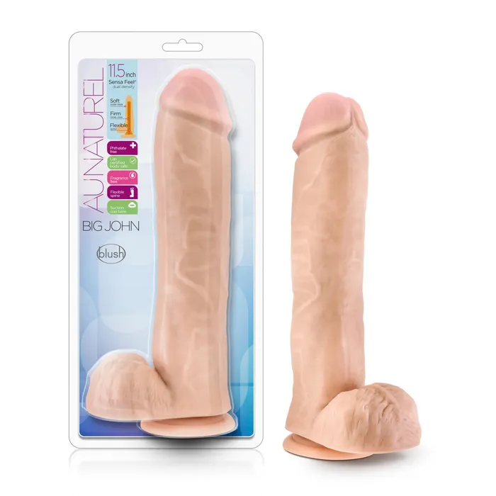 Au Naturel By Blush Big John Realistic Vanilla 115Inch Long Dildo With Balls Suction Cup Base Blush Dildos Au Naturel By Blush Big John Realistic Vanilla 115Inch Long Dildo With Balls Suction Cup Base Blush Dildos
