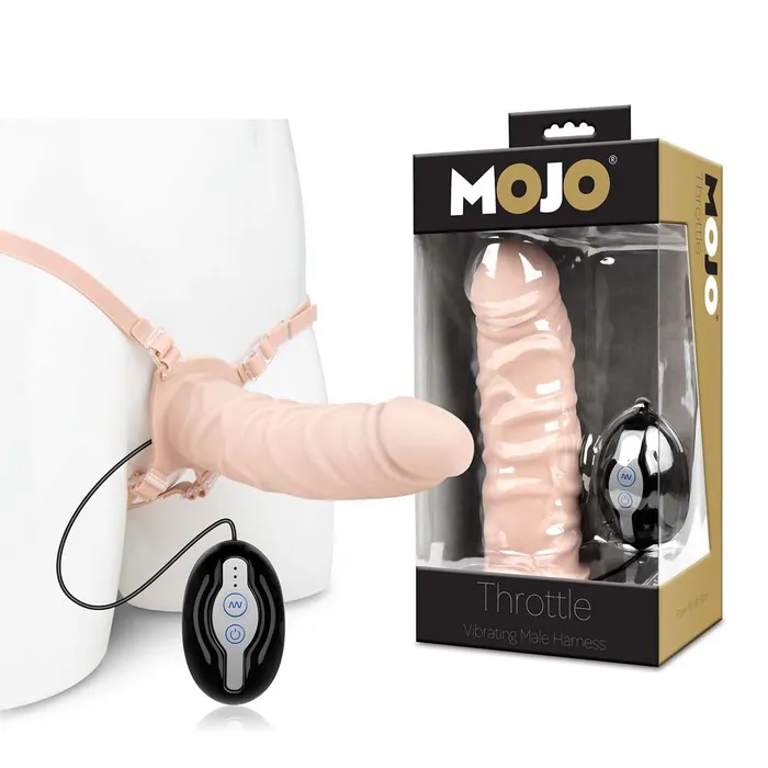 Mojo Female Sex Toys Mojo Throttle Vibrating Strap On Dildo