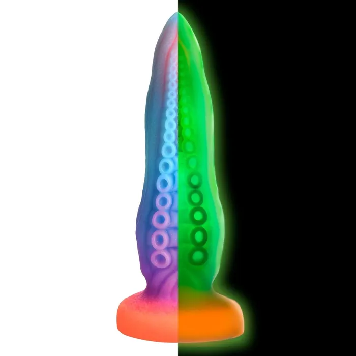 Dildos XR Brands Creature Cocks TentaCock GlowintheDark Silicone Dildo