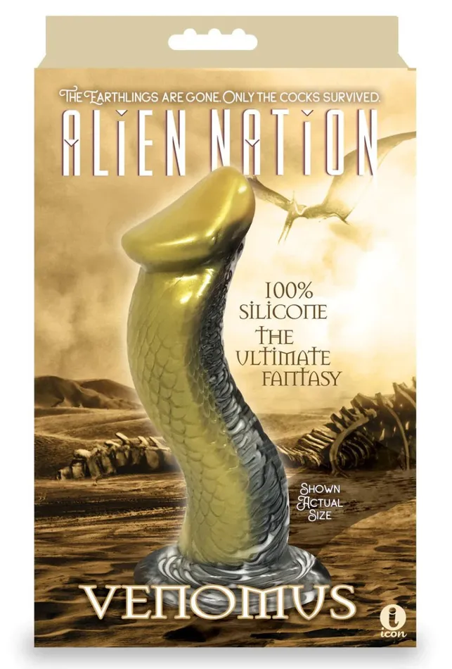 Icon Brands Dildos Alien Nation Venomus Silicone Creature Dildo Gold