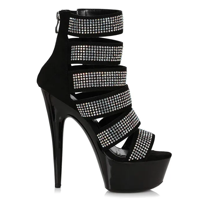 Ellie Shoes Megan 6 Stiletto Strappy Rhinestone Platform Bootie Ellie Shoes Vibrators