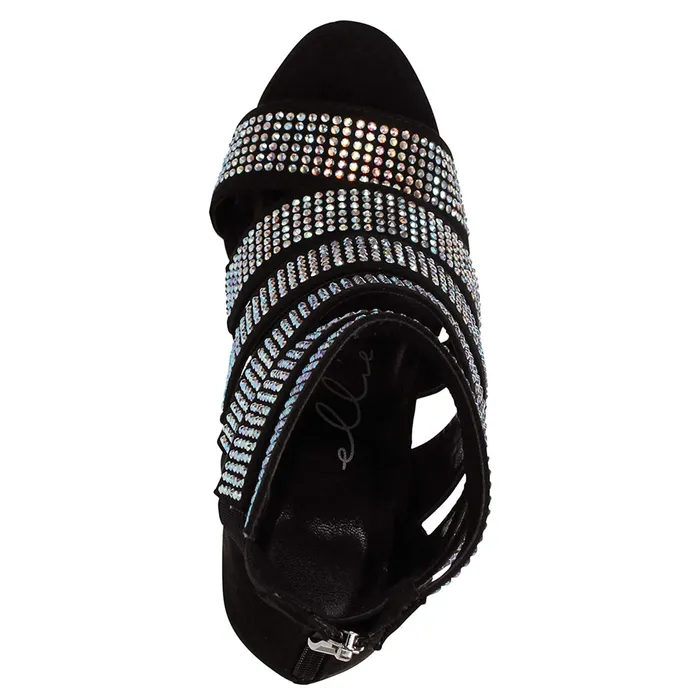 Ellie Shoes Megan 6 Stiletto Strappy Rhinestone Platform Bootie Ellie Shoes Vibrators