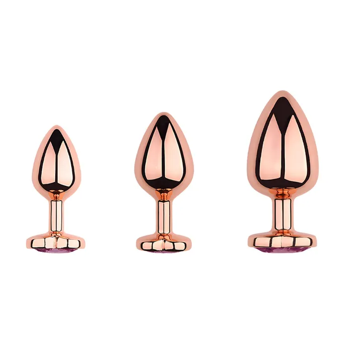 Female Sex Toys Sexyland Sexyland Charm Rose Gold Metal Butt Plug With Heart Gem Medium