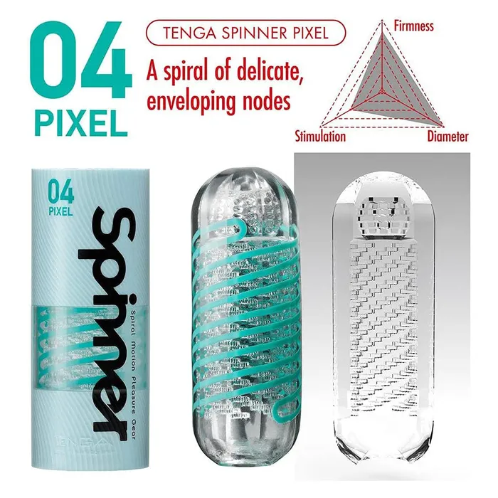 Tenga Male Sex Toys Tenga Spinner Twisting Masturbator Pixel Texture