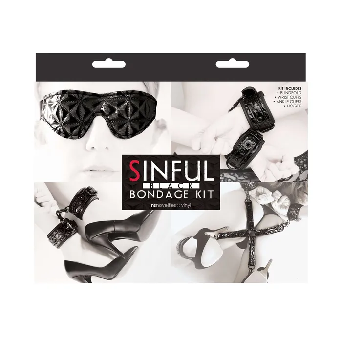 Anal Sinful Bondage Kit Black nsnovelties Anal Sinful Bondage Kit Black nsnovelties