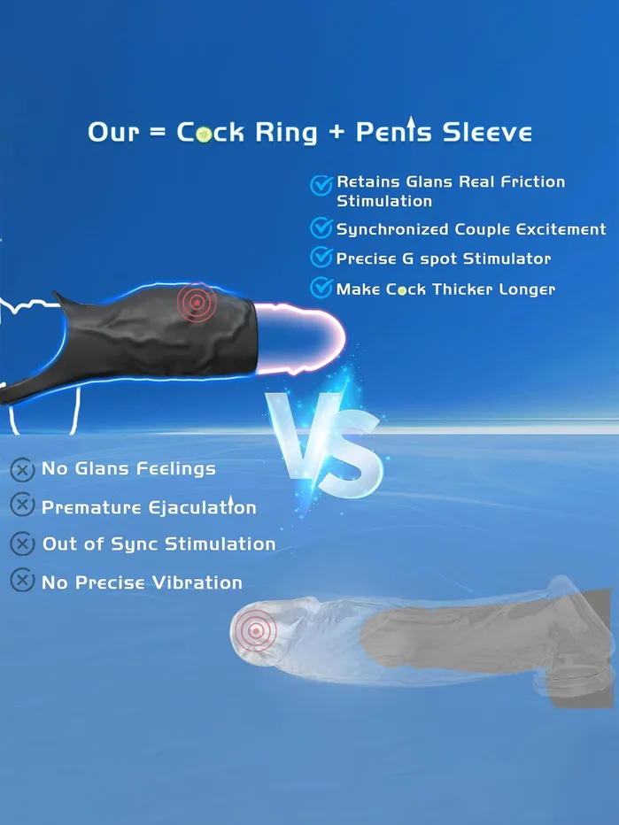 Domlust Male Sex Toys Vibrating Cock Ring Penis Sleeve Realistic Penis Enlarger Delay Ejaculating Couple Sex Toys