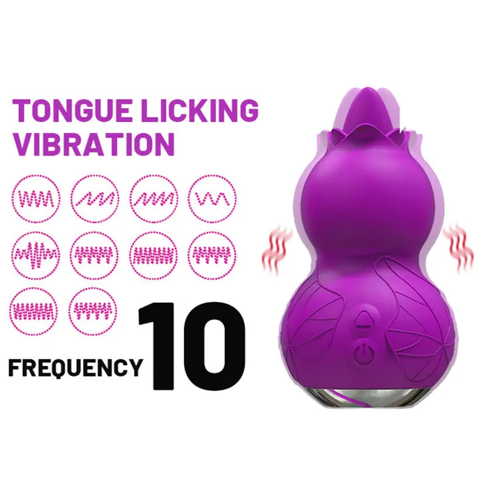Fantasy Gourd Clit Stimulator Tongue Licking Nipple Clitoral Vibrator Women Sex Toy Domlust Female Sex Toys