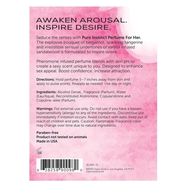 Pure Instinct Pheromone Perfume for Her 14 mL 05 oz Anal