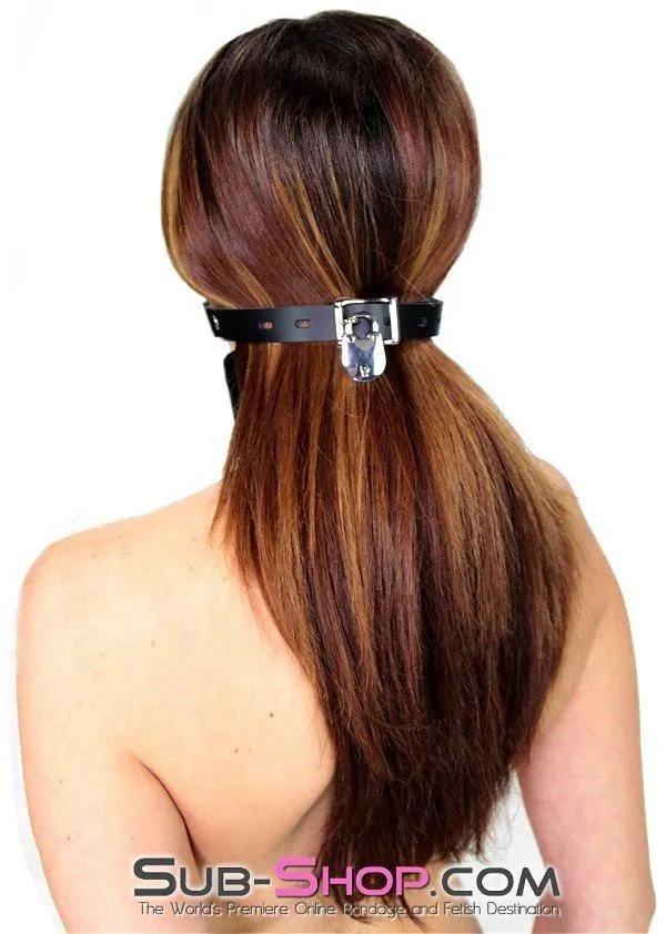 Anal Autumn 1451A Code of Silence Locking Ball Gag Strap Black Ball