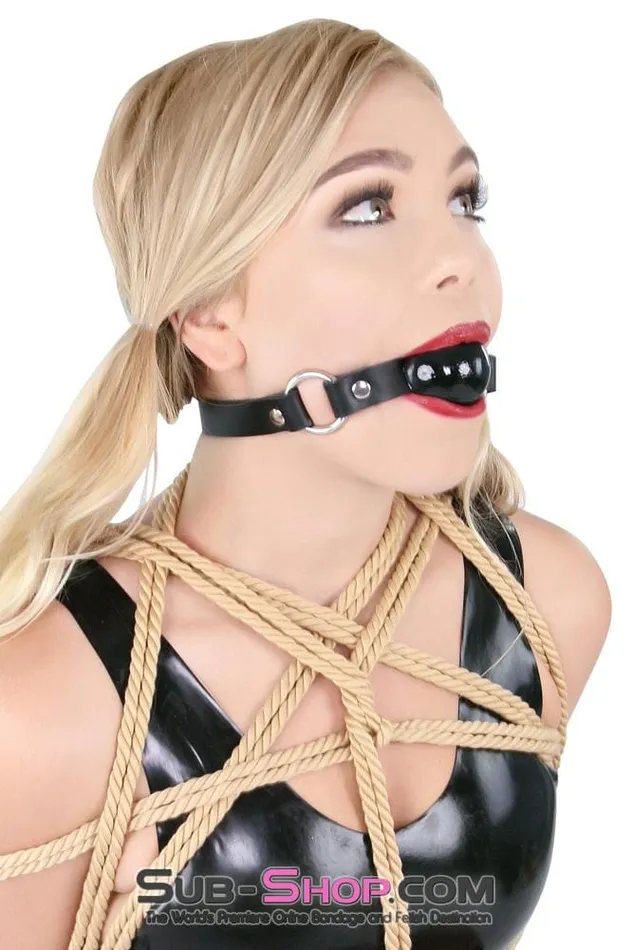 Anal Autumn 1451A Code of Silence Locking Ball Gag Strap Black Ball