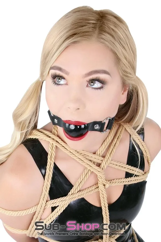 Anal Autumn 1451A Code of Silence Locking Ball Gag Strap Black Ball