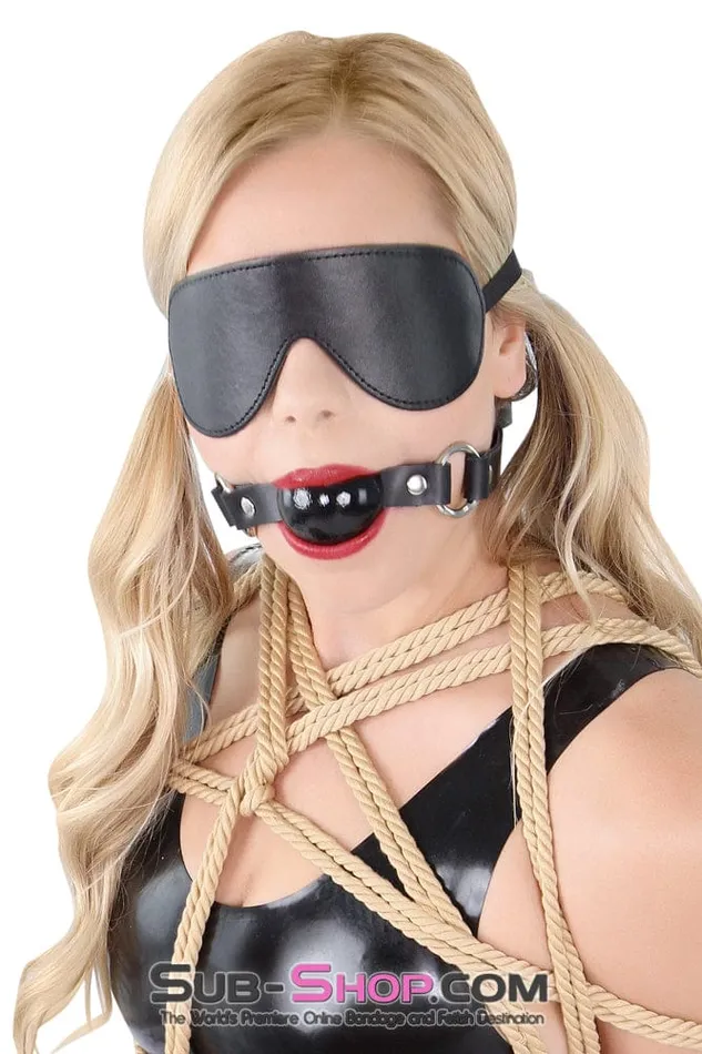 Anal Autumn 1451A Code of Silence Locking Ball Gag Strap Black Ball