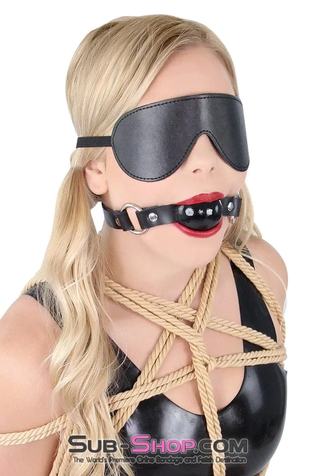 Anal Autumn 1451A Code of Silence Locking Ball Gag Strap Black Ball
