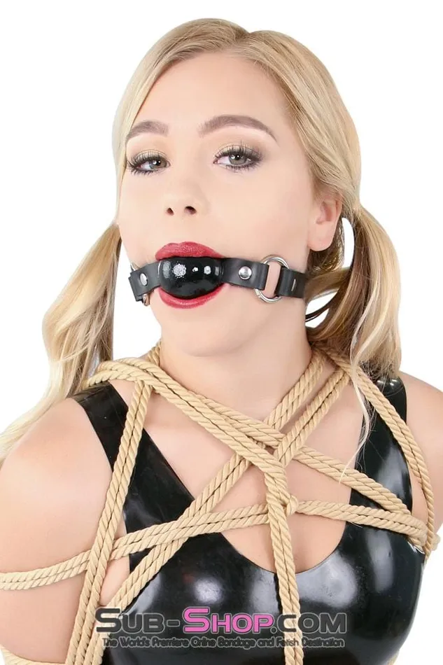 Anal Autumn 1451A Code of Silence Locking Ball Gag Strap Black Ball