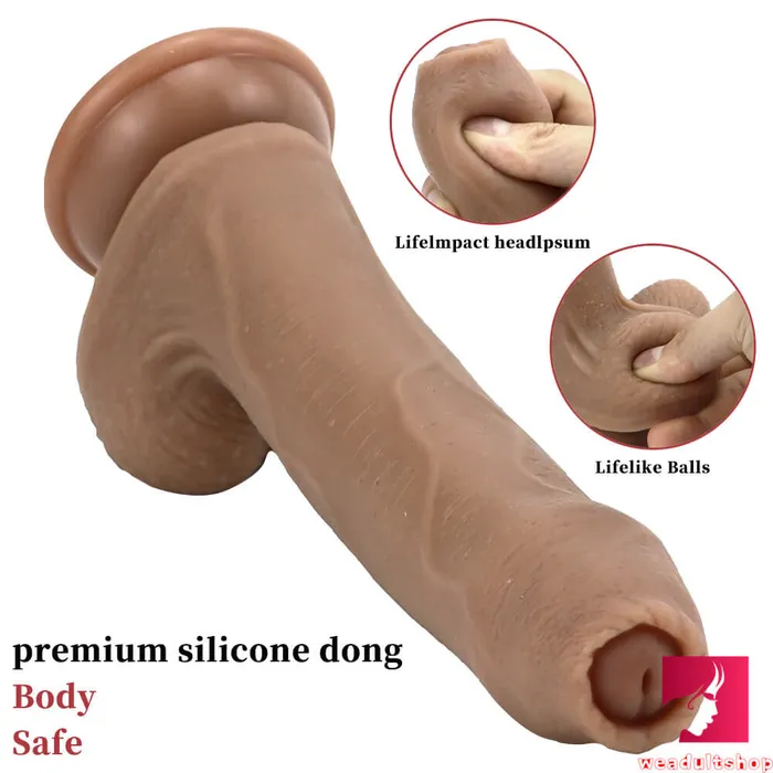 Female Sex Toys 866in Realistic Soft Uncut Silicone Suction Cup Dildo For Adults Weadultshop