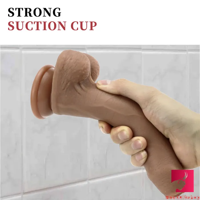 Female Sex Toys 866in Realistic Soft Uncut Silicone Suction Cup Dildo For Adults Weadultshop