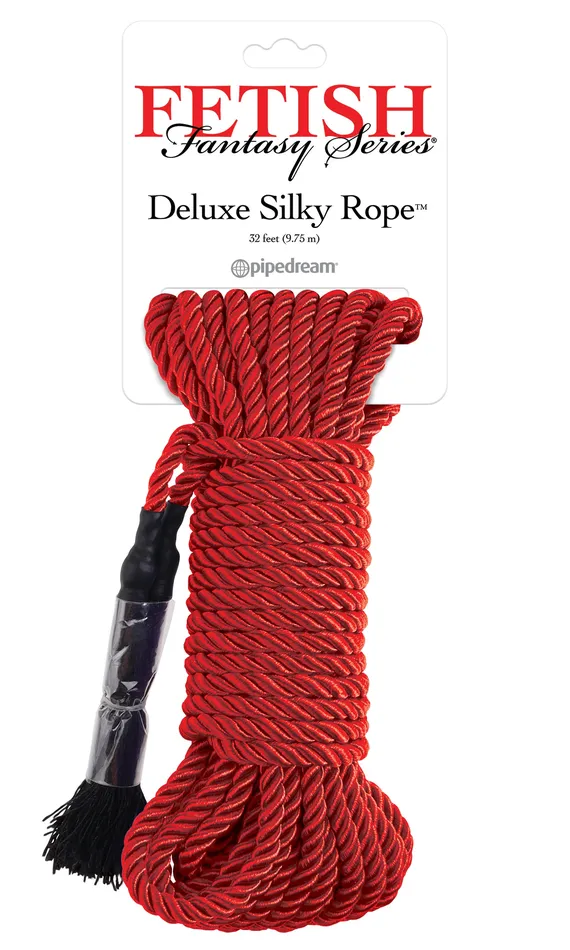 Fetish Fantasy Series Deluxe Silky Rope Red Pipedream Couples Fetish Fantasy Series Deluxe Silky Rope Red Pipedream Couples