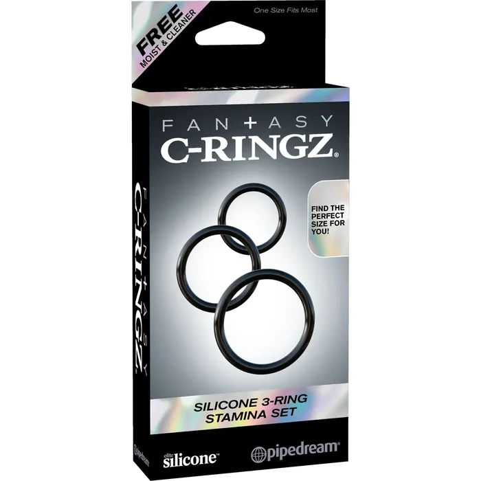 Pipedream Anal Fantasy CRingz Silicone Ring Stamina Set Black Pipedream Anal Fantasy CRingz Silicone Ring Stamina Set Black